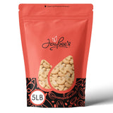 Raw Whole Cashews 5 Lbs Bulk Resealable Bag - Natural Unsalted Cashew Nuts - Vegan & Keto Friendly Snack for Cooking, Baking & Snacking by Jaybee's
