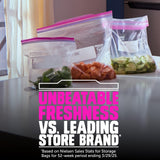 Ziploc Gallon Food Storage Bags, Stay Open Design with Stand-Up Bottom, Easy to Fill, 81 Count