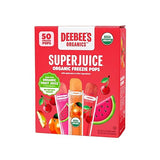 DeeBee's Organics SuperJuice Freezie Pops, No Refined Sugars, No Artificial Flavors or Colors (Pack of 50)
