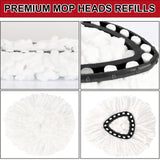 12 Pack Spin Mop Replacement Heads, 100% Microfiber Spin Mop Refill for Easy Wring Compatible with Triangle Spin Mop, 360 Degree Spinning Mop Replace