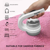 SUPERLINT Fabric Shaver and Lint Remover, Battery Operated Sweater Shaver Best Fuzz Pill Bobble Remover for Bedding, Clothing and Furniture, White