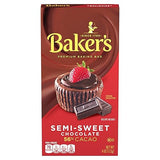 Baker's Semi-Sweet Chocolate Premium Baking Bar with 56% Cacao, 4 oz Box