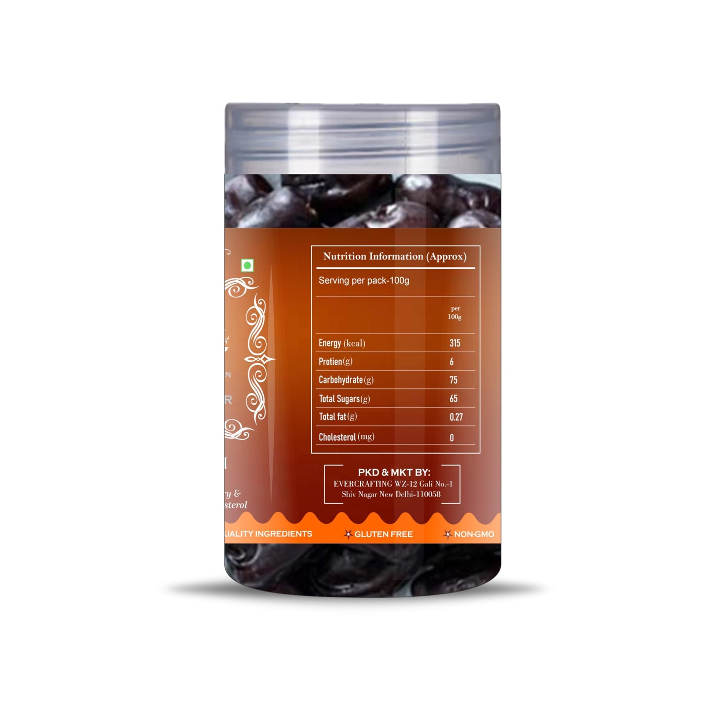Blessfull Healing Afghani Dates 5 Oz(Ounce) Airtight Container With Spoon