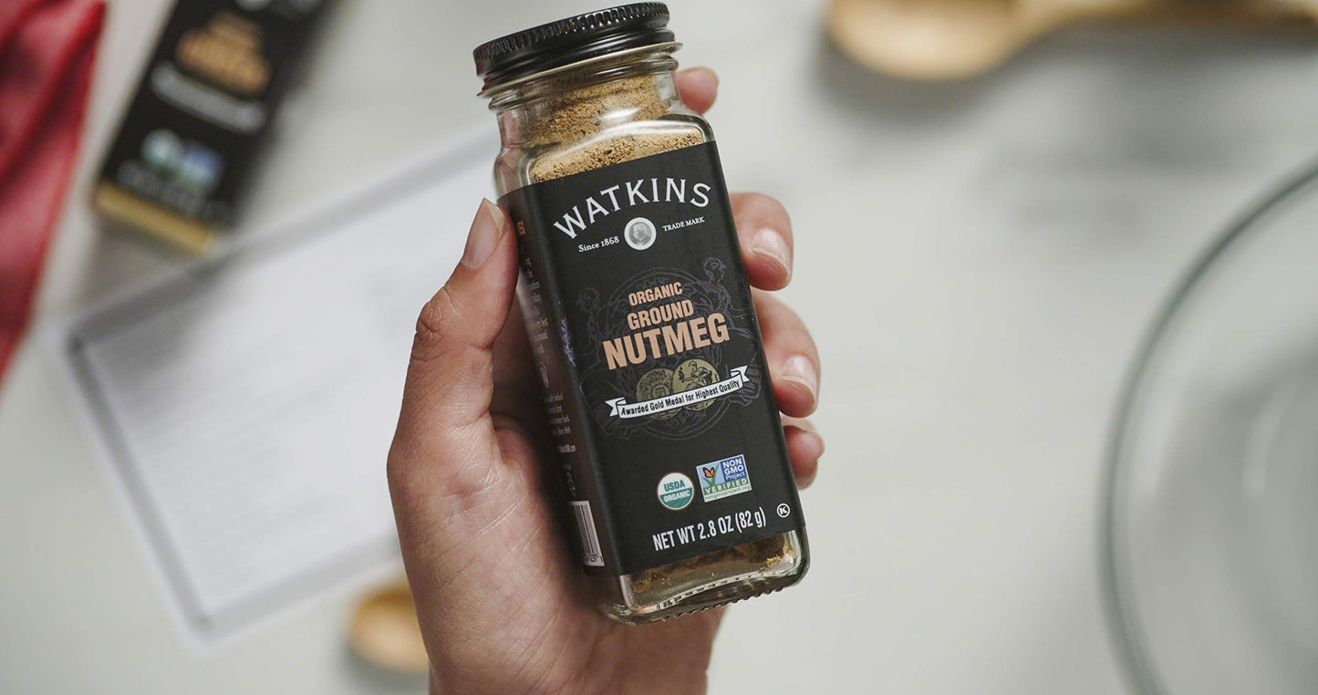Watkins Gourmet Organic Spice Jar, Ground Nutmeg, 2 8 Ounce