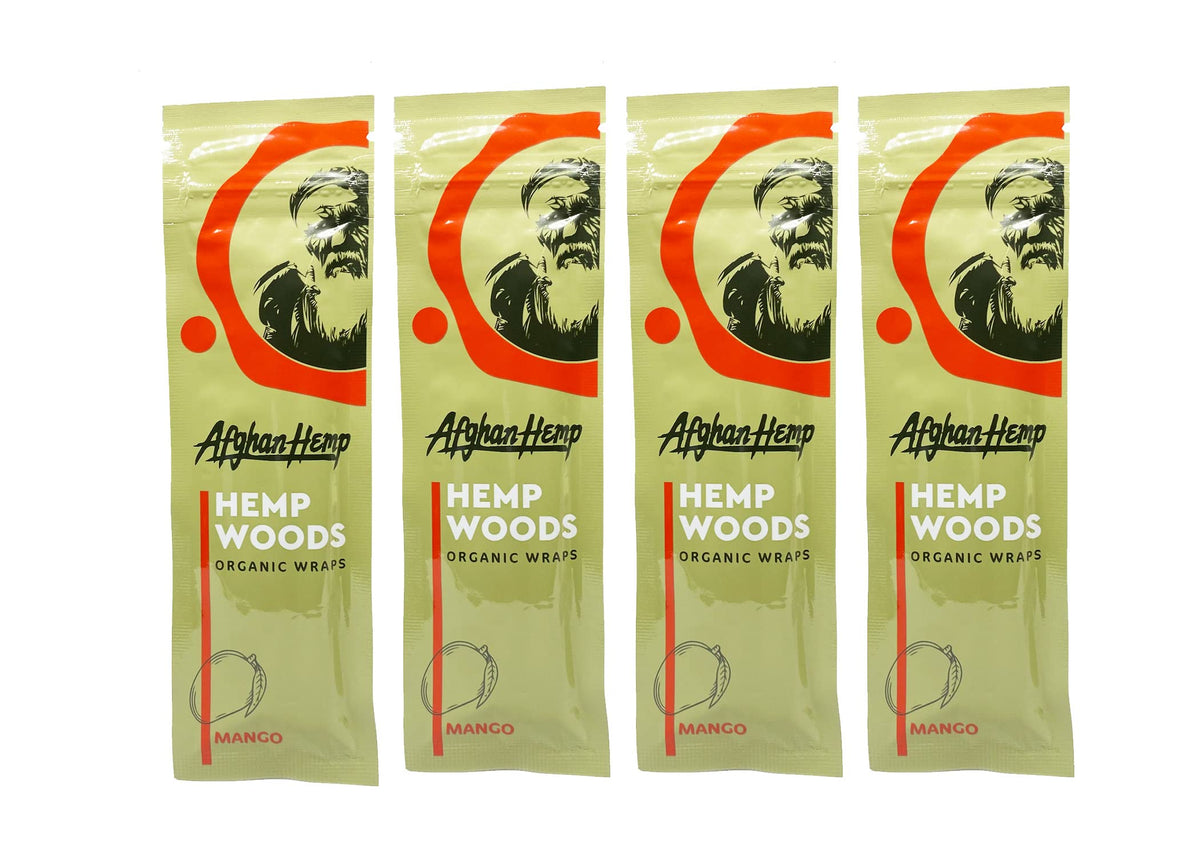Afghan Hemp- Organic Wraps (Mango, 4 Pack), Red, Blue, Green Pink, Yellow, Orange,