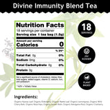 Buddha Teas - Organic Divine Immunity Blend - Herbal Tea - For Health & Wellbeing - With Antioxidants & Minerals - Clean Ingredients - Caffeine Free