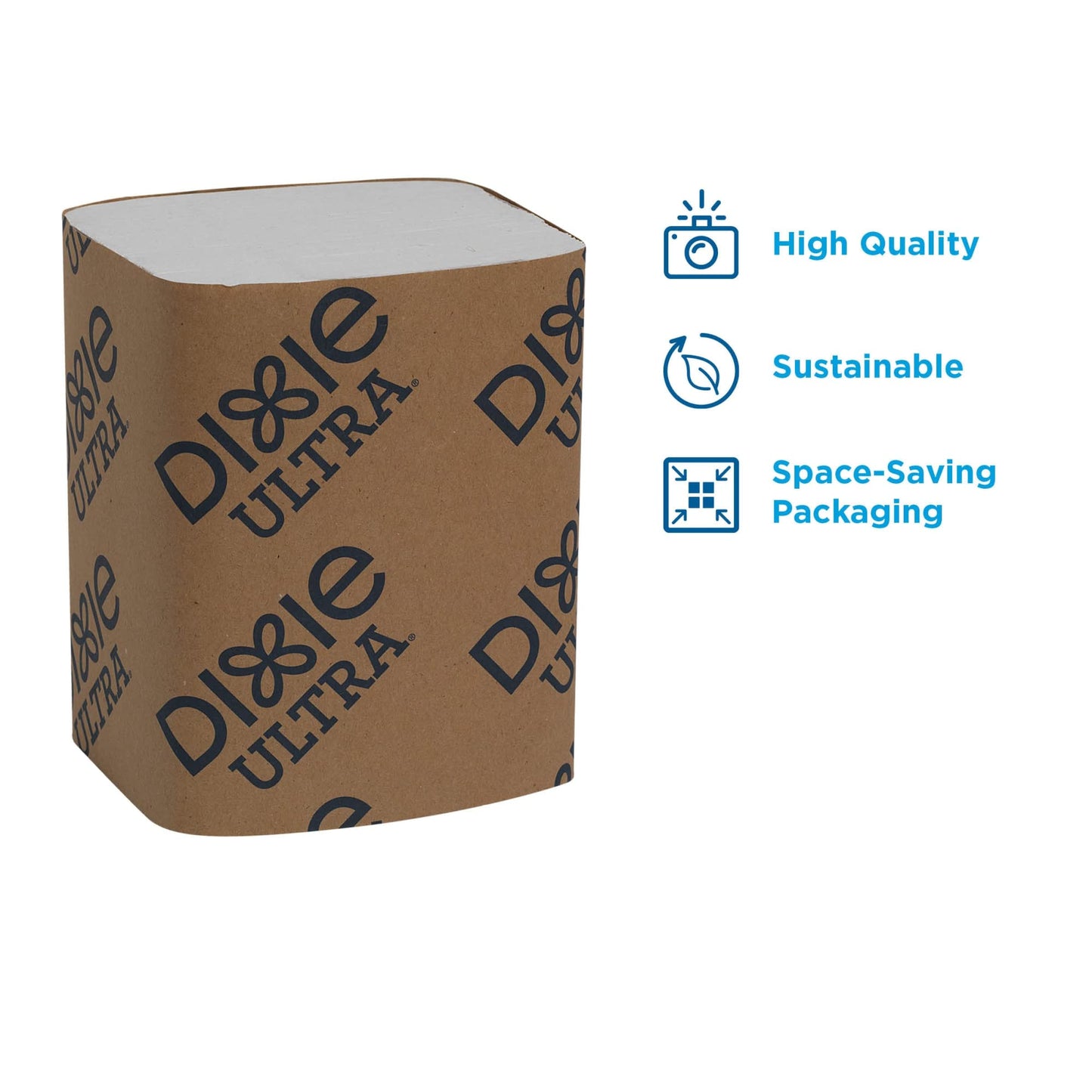 Georgia-Pacific Dixie Ultra Interfold 2-Ply Napkin Dispenser Refill, White, 32006, 250 Napkins Per Pack, 24 Packs Per Case