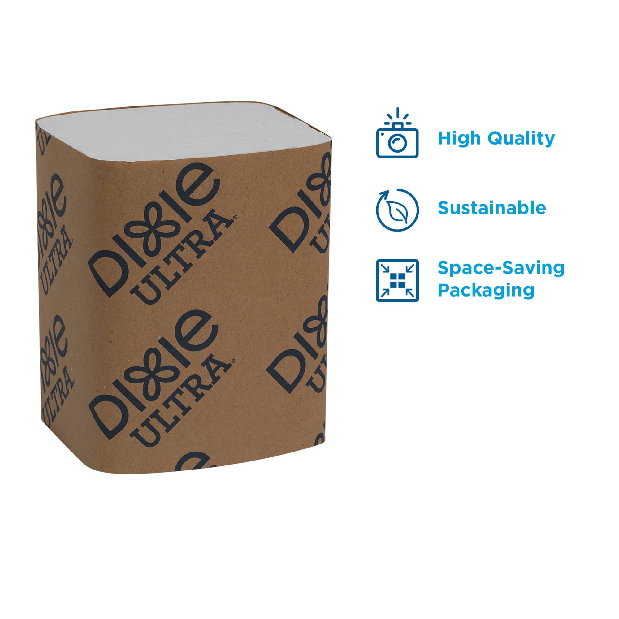 Georgia-Pacific Dixie Ultra Interfold 2-Ply Napkin Dispenser Refill, White, 32006, 250 Napkins Per Pack, 24 Packs Per Case