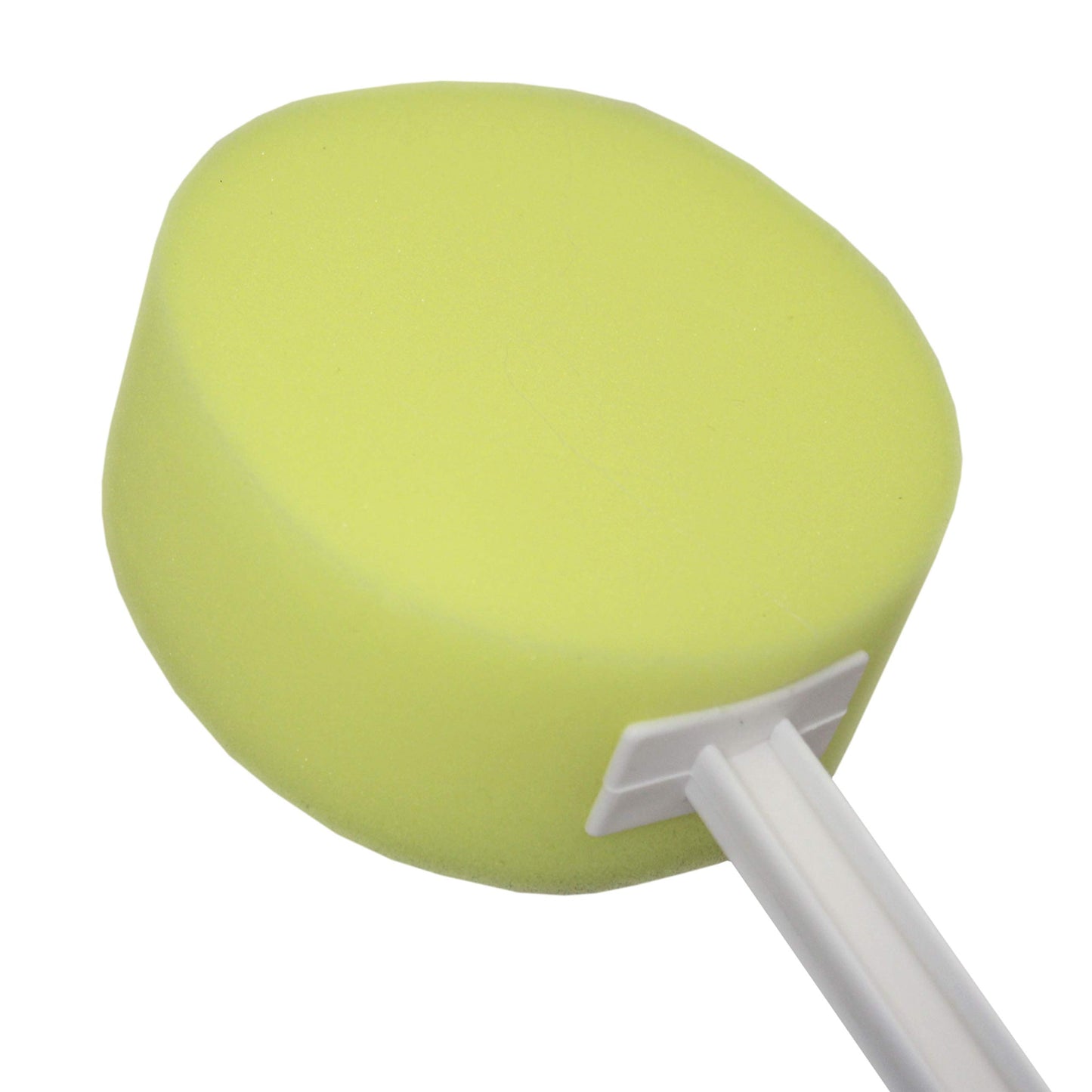 Rehabilitation Advantage Long Handle Bath Sponge - 18" Extra Long Handle, 5" x 2” Soft Yellow Sponge | Personal Hygiene & Mobility Aid for Seniors