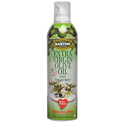 Mantova Extra Virgin Olive Oil Spray, heart-healthy cooking spray perfect for salads, pasta sauces, or grilling, 100% natural cooking oil made in Italy, our olive oil dispenser bottle lets you spray, drip, or stream with no waste, 8 oz (Pack of 1)
