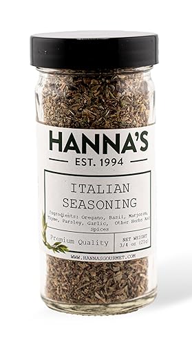 Hanna's Italian Seasoning, Premium Quality, Herb Blend, 4 fl oz glass Jar