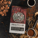 Bones Coffee Company Dragon's Lair - Dark Roast Coffee - Whole Bean - Low-Acid Arabica Coffee Beans - South/Central America and Indonesia Grown