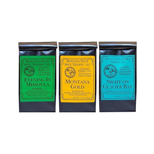 Evening in Missoula Tea Combo Pack - Evening in Missoula, Montana Gold, and Night on Glacier Bay