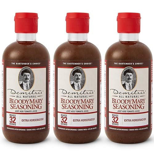 Demitri's Extra Horseradish Bloody Mary Seasoning Mix - Bloody Mary Mix - Concentrated Drink Mixer - Bold Rich Flavor - Ideal for Home Brunch Parties