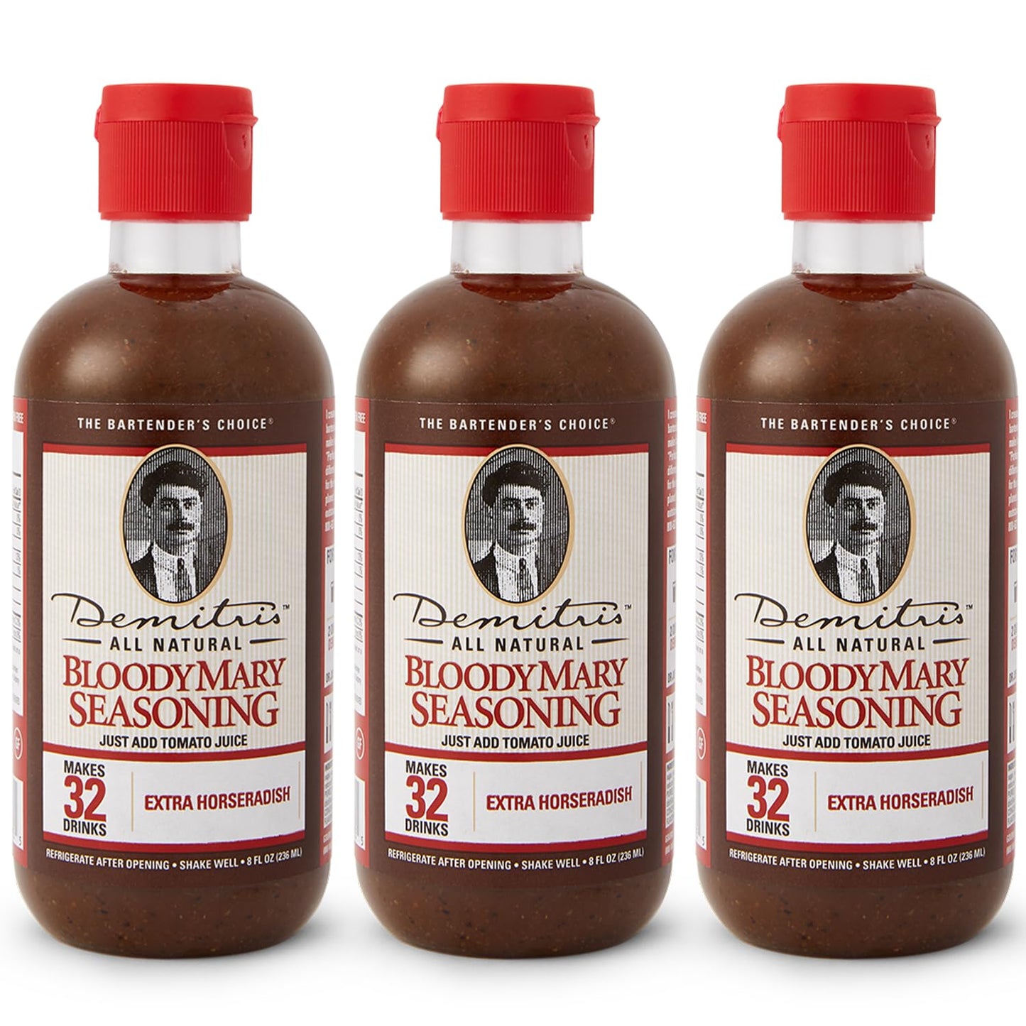 Demitri's Extra Horseradish Bloody Mary Seasoning Mix - Bloody Mary Mix - Concentrated Drink Mixer - Bold Rich Flavor - Ideal for Home Brunch Parties
