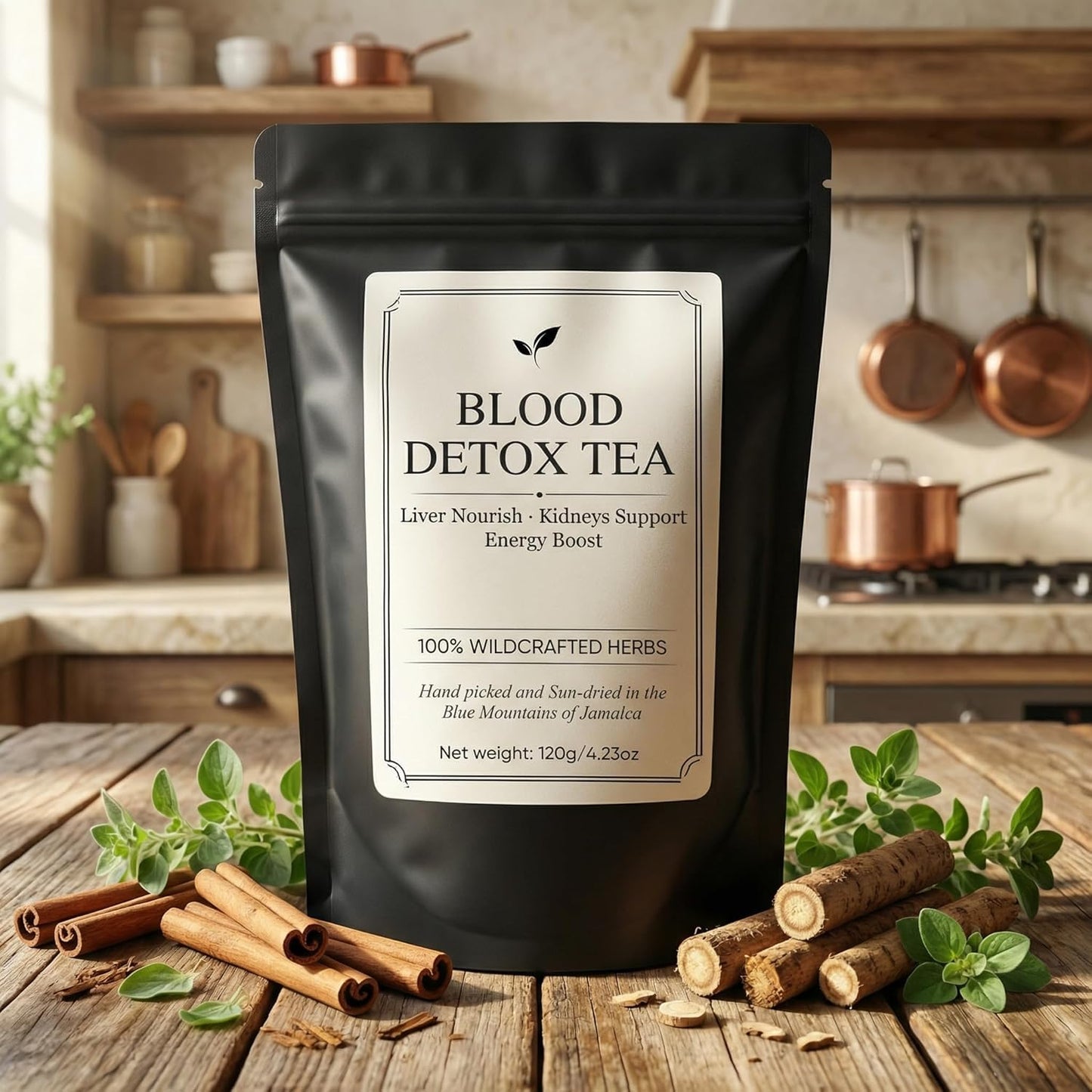 Blood Detox Tea Jamaica Healing Garden -Natural Cleanse& Revitalize Beverage for Daily Wellness, Whole Botanical Ingredients, 20 Count