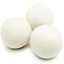 EcoJeannie (WB0003-3 Pk Wool Dryer Balls - Premium XL Organic Eco-Friendly Unscented Non-Toxic Felt Laundry Balls Fabric Softener - Handmade in Nepal