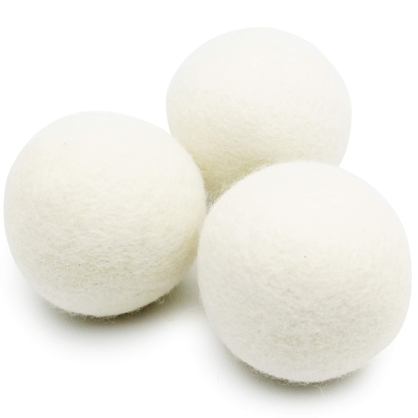EcoJeannie (WB0003-3 Pk Wool Dryer Balls - Premium XL Organic Eco-Friendly Unscented Non-Toxic Felt Laundry Balls Fabric Softener - Handmade in Nepal