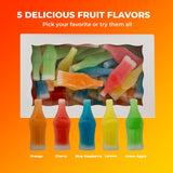 Wax Bottle Candy Drinks, Liquid Filled, Assorted Fruit Flavors, Retro 80s 90s Nostalgic Treats for Kids and Adults Bulk Candy for Parties, Candy