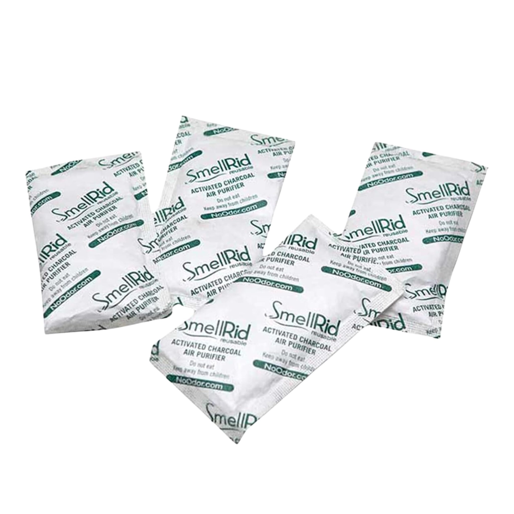 SMELLRID Reusable Activated Charcoal Odor Absorber That Works [10 Pack] - Medium 50 g (3.2" x 5”) Pack Treats 25 Sq. Ft. - Premium Natural Deodorizer