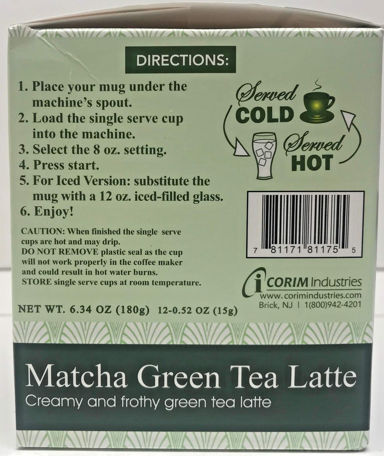 Matcha Green Tea Latte, 48 Single Serve Cups