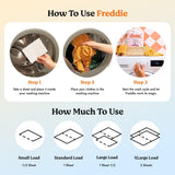 Freddie Low-Waste Laundry Detergent Sheets - Jug Free Format - Pre-Measured Strips - 60 Loads - Unscented for Sensitive Skin