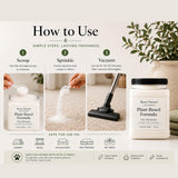 Roses Natural Carpet Deodorizer Powder - 32 oz Value Size | Plant-Based Baking Soda Formula | Odor Eliminator for Carpets, Rugs, Upholstery & Pet Beds
