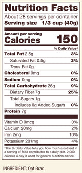 Bob's Red Mill Oat Bran Hot Cereal, 40-ounce