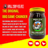 Grill Your As* Off Original Style BBQ Sauce - 16oz Versatile Barbecue Sauce for Beef, Ribs, Burgers & More - Bold, Smoky & Savory Flavor for Grilling