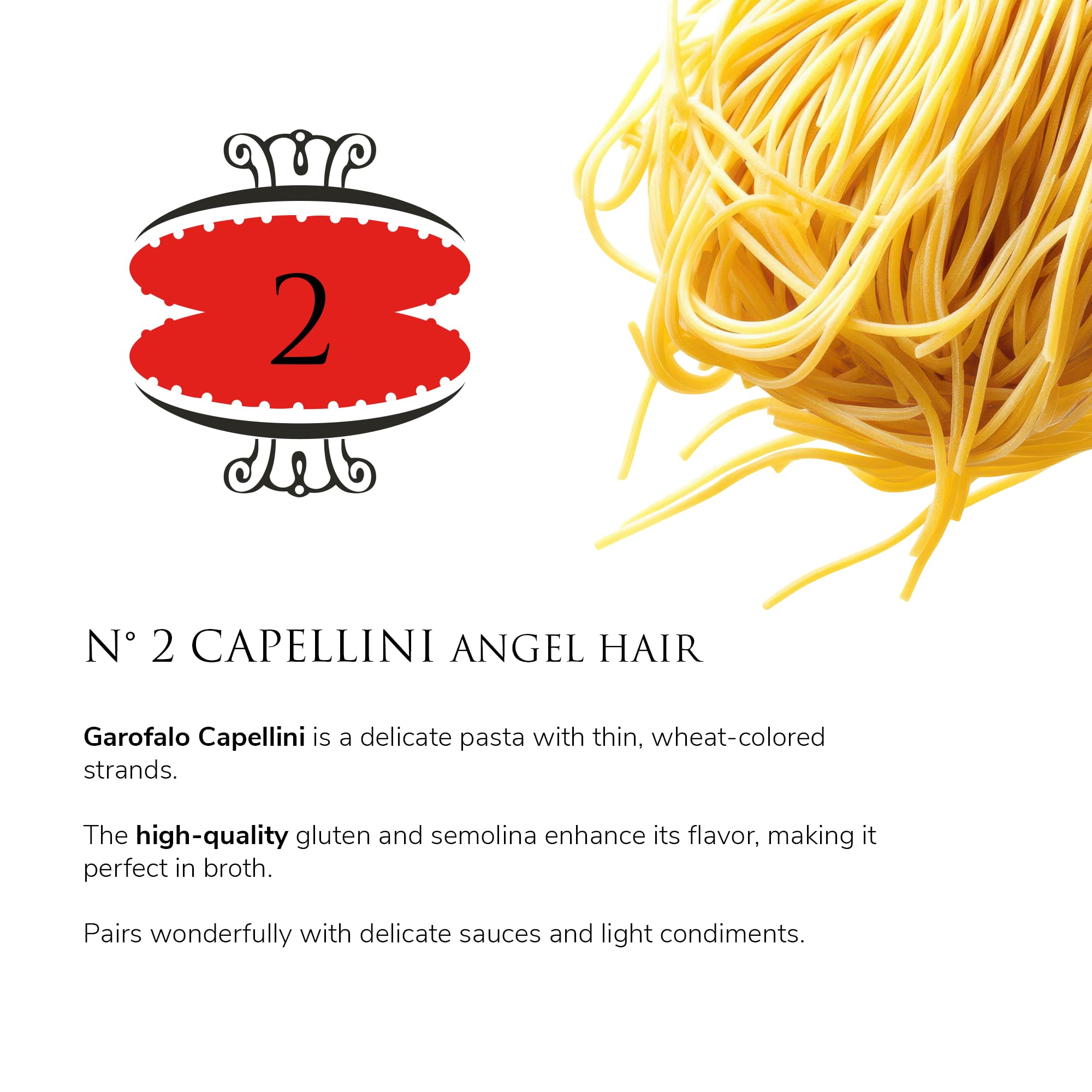 Garofalo - Premium Durum Wheat Semolina Capellini, Angel Hair Pasta, Italian Made, Bronze-Drawn, Al-Dente, One-Ingredient Pasta (4 pack)