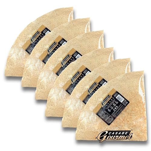 Casabe Gourmet - Pan de Yuca Plano 6 paquetes, sabor natural, directo de Venezuela/Casabe Gourmet - 6 Pack Cassava Bread, Natural Flavor, Vegan