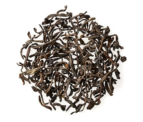 Golden Moon Tea Organic Pu-erh Aged Black Tea - Loose Leaf, Non GMO - 1 Ounce