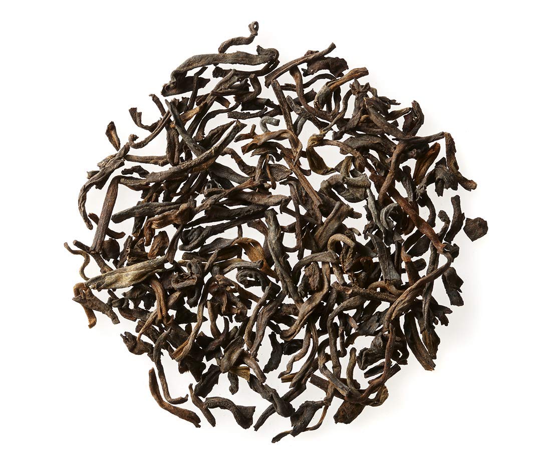 Golden Moon Tea Organic Pu-erh Aged Black Tea - Loose Leaf, Non GMO - 1 Ounce