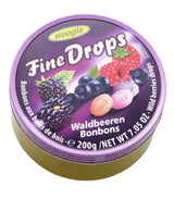 Woogie Refreshing Fine Drops of Wild Berry Candies(Forest Berries Bonbons) in Easy Resealable Round Can For Fresh Breath, Delicious Snack 200 g / 7.05
