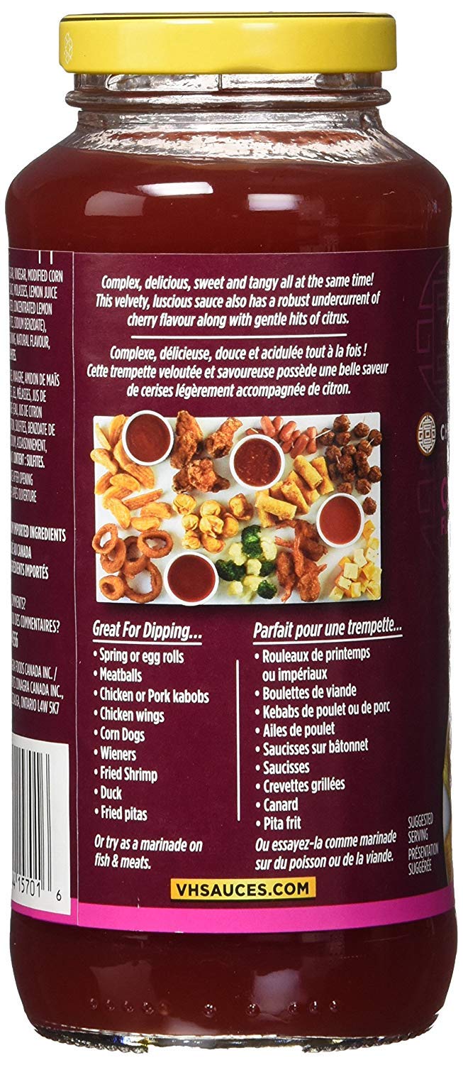 VH Cherry Dipping Sauce, 341ml/11.5oz, Jar, (Imported from Canada)