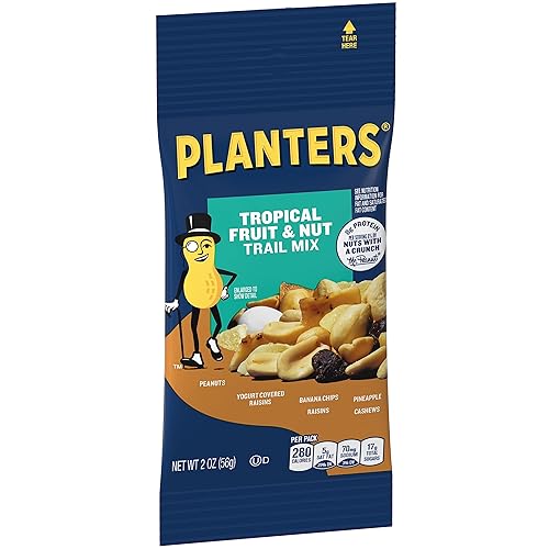 PLANTERS Fruit and Nut Trail Mix, 2 oz Single Serve Bags (Pack of 72) - Trail Mix Snack Pack for On the Go Snacking - Great After School , Movie or