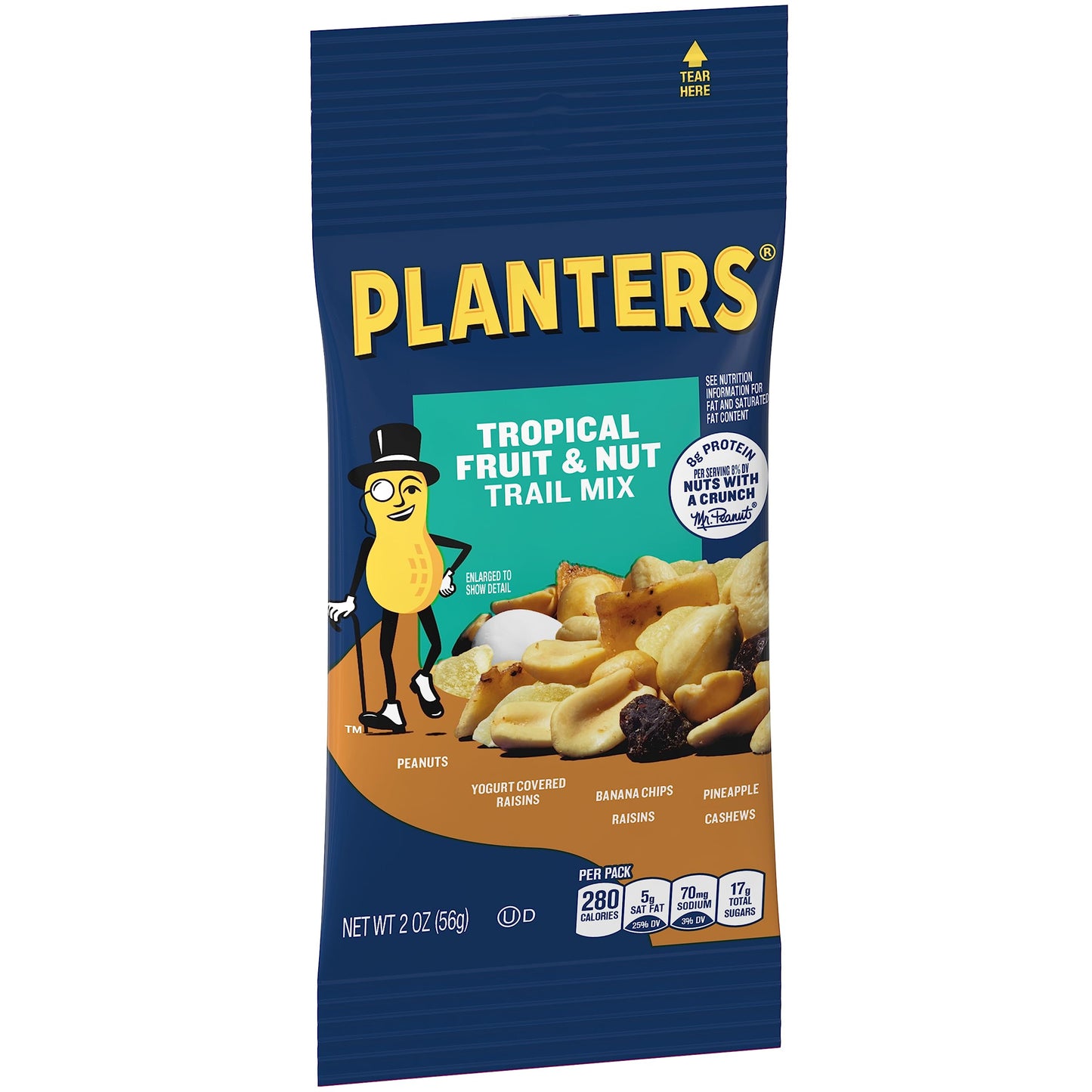 PLANTERS Fruit and Nut Trail Mix, 2 oz Single Serve Bags (Pack of 72) - Trail Mix Snack Pack for On the Go Snacking - Great After School , Movie or