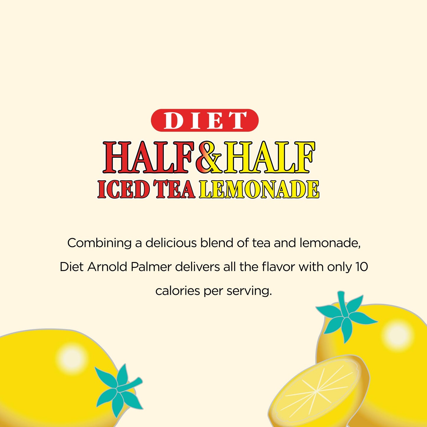 AriZona Diet Arnold Palmer - Half and Half, Big Can, 22 Fl Oz (Pack of 12)