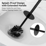 DOWRY Toilet Bowl Brush and Holder for Bathroom, Deep Cleaning Toilet Brush and Holder Set with Long Handle, Hidden Toilet Bowl Brush with Replaceable