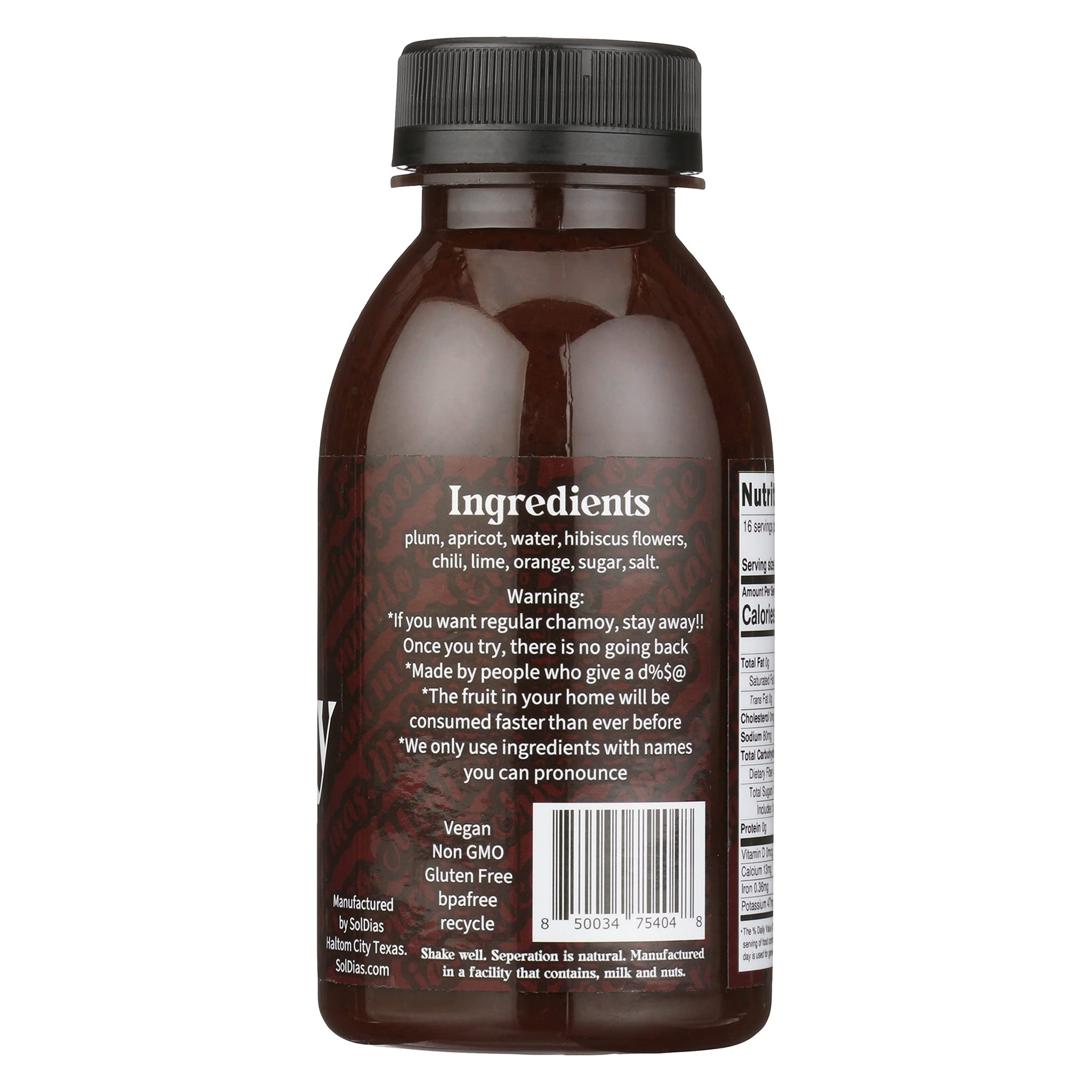 SolDias Chamoy Fruity and Spicy Vegan Sauce with No Added Preservatives, 8 oz (5)