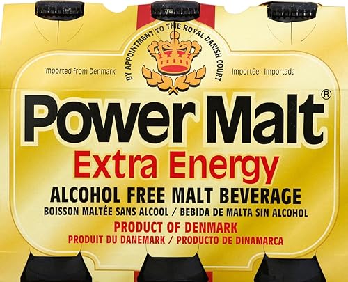 Power Malt, Extra Energy Drink, 12 Fl Oz, 6 Pack