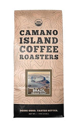 Camano Island Coffee Roasters Organic Brazil Medium Roast Coffee Fresh Premium USDA Certified Organic, Shade Grown, Fair Trade, and Ethical