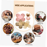 LALADEFIEE 100pcs Truffle Wrappers Elegant Shaped Chocolate Liners for Weddings Parties for Candy Boxes Mini Lightweight Compact Design