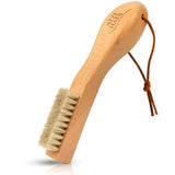 Atzi Hats Laundry Brush Stain Remover Scrubber with Soft White Boar Bristles for Delicate Baby Clothes, Compact Design, Pre-Treat Clothing, Shoes