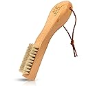 Atzi Hats Laundry Brush Stain Remover Scrubber with Soft White Boar Bristles for Delicate Baby Clothes, Compact Design, Pre-Treat Clothing, Shoes