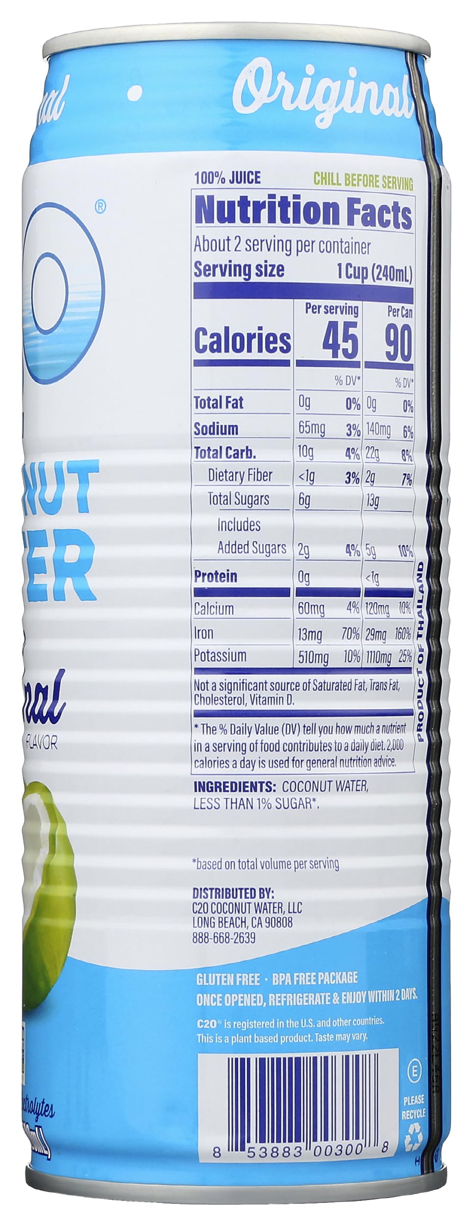 C2O - Pure Coconut Water - 17.5 oz.
