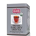 Brew La La Organic Earl Grey Green Tea - 50 Tea Bag Tin - Low Caffeine - USDA Certified Organic