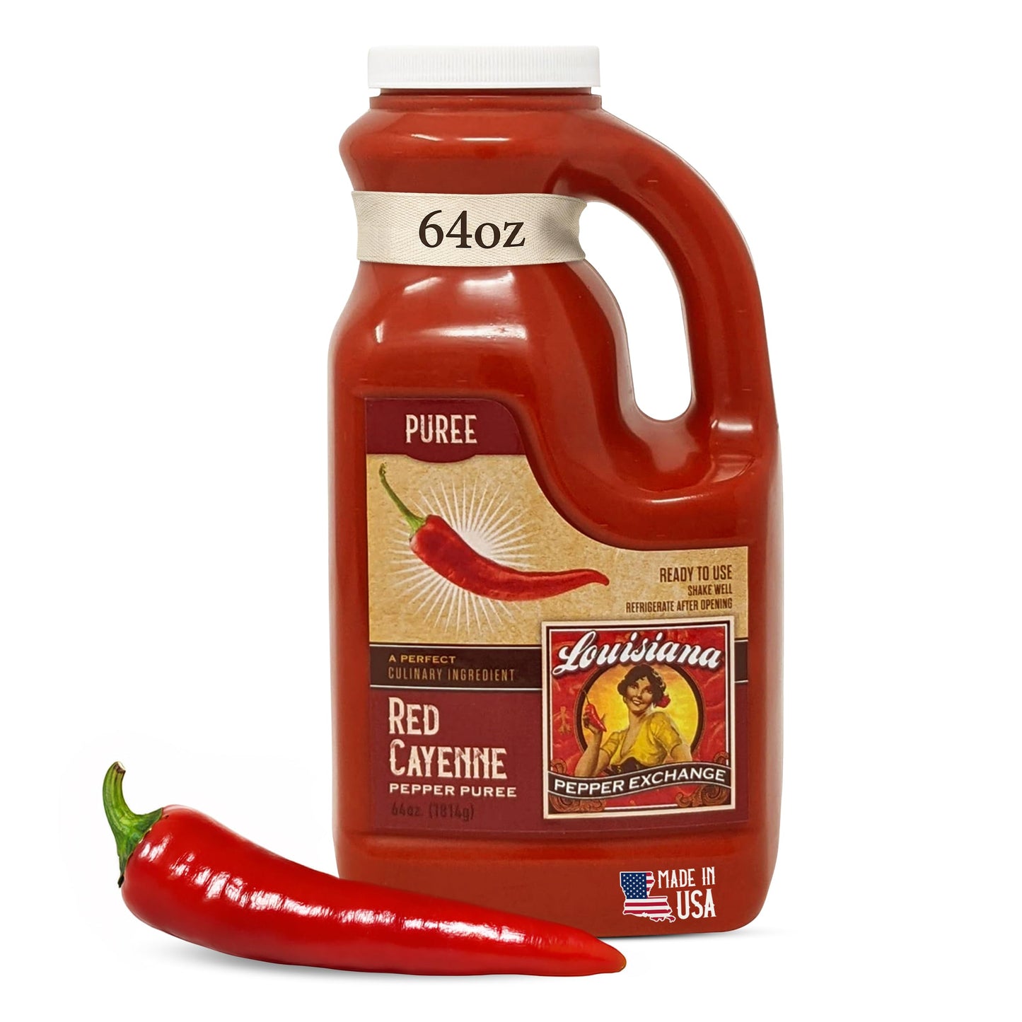 Cayenne Pepper - Louisiana Pepper Exchange - Fresh Pepper Replacement. Save Time and Money in the Kitchen, No More Food Waste. 64 Ounces, Perfect