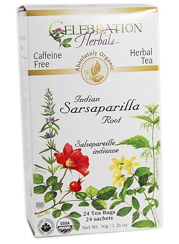 Celebration Herbals Organic Sarsaparilla Root Tea Bags 24 Count