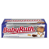 Baby Ruth, Chocolatey, Peanut, Caramel, Nougat, Full Size Individually Wrapped Candy Bars, 1.9 oz each, Bulk 24 Pack